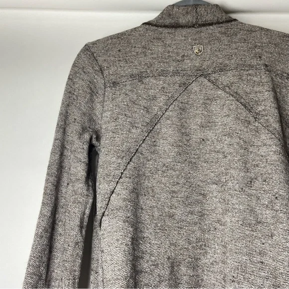 Kuhl Small Nova Wrap Open Front Knit Cardigan Wool Blend Sweater Athleisure Flaw - Picture 5 of 7